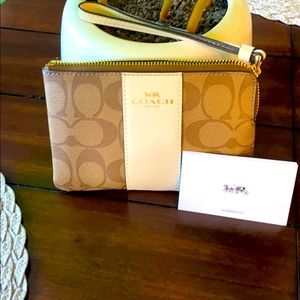 COACH Corner Zip Wristlet